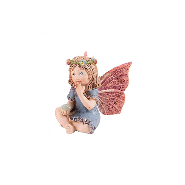 Sitting Fairy with Gem in Blue