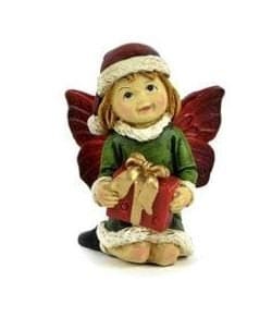 Christmas Girl Fairy, Red Winged Fairy, Green Winged Fairy, Holiday Girl Fairy, Christmas Holiday Decor
