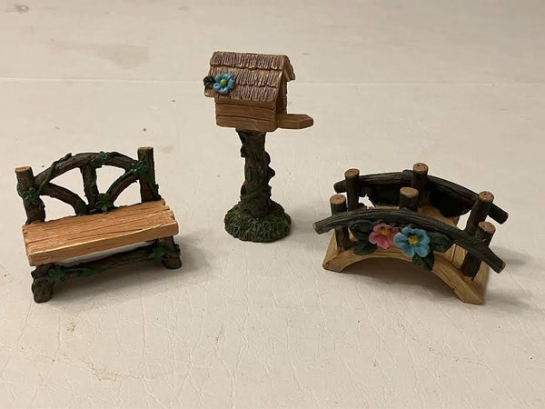 Miniature Bridge with Flowers
