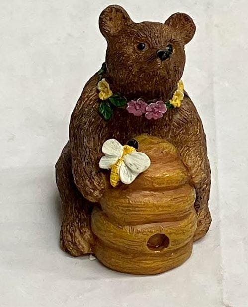 Miniature Bear with a Honey Pot