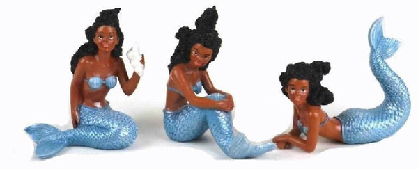 African American Mermaid in Blue