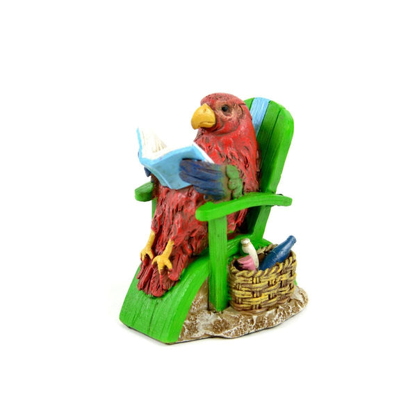 Beach Parrot Sitting Reading