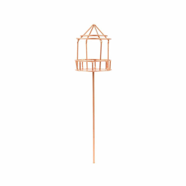 Copper Wire Bird Cage on Stand