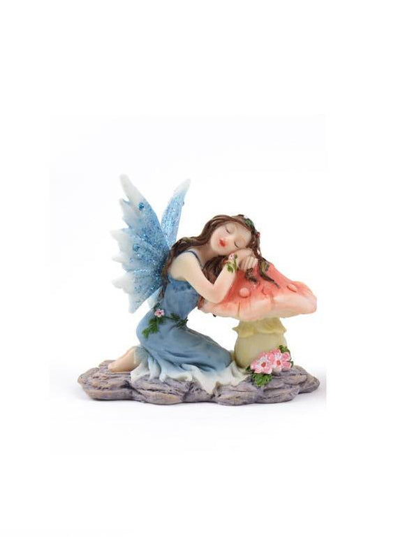 Sleeping Blue Glitter Fairy