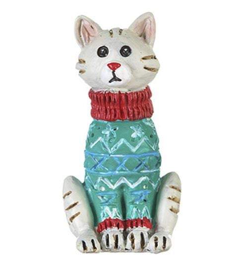 Christmas Cat in Holiday Sweater