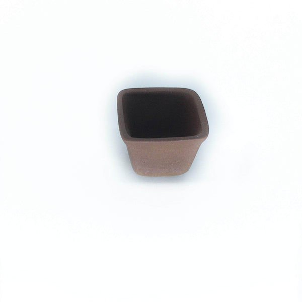 Set of 3 Micro Mini Brown Planters,
