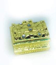 Gold or Silver Toned Treasure Chest