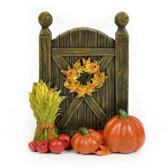 Fall Harvest Gate with Pumpkins
