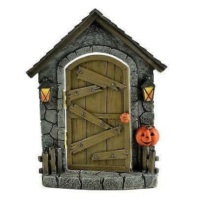 Halloween Door with Pumpkins