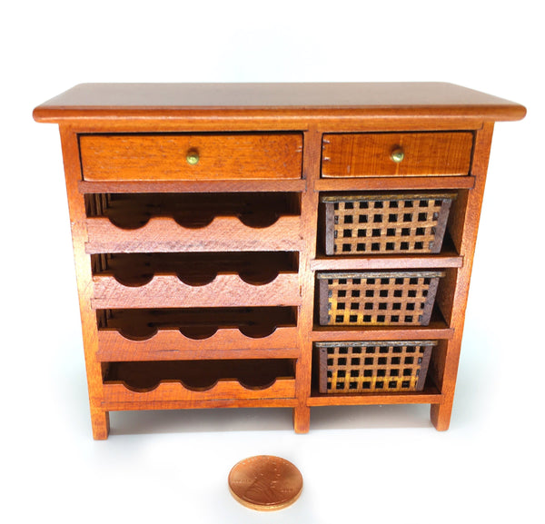 Dollhouse Wooden Wine Cabinet
