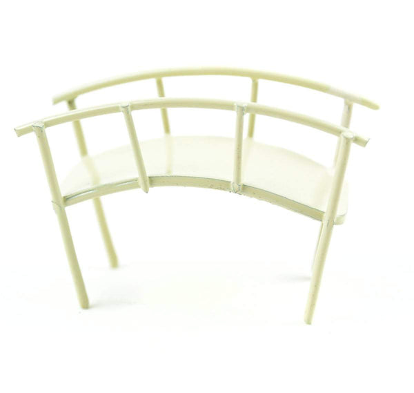 Fairy Garden Metal Bridge, Cream Colored Japanese Footbridge, Fairy Garden Accessory, Choice of Sizes