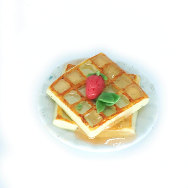 Dollhouse Waffles or Pancakes on a Plate