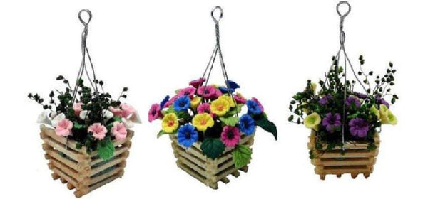 Choice of Dollhouse Hanging Flower Baskets