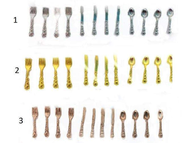 Choice of Dollhouse Miniature Silverware Set