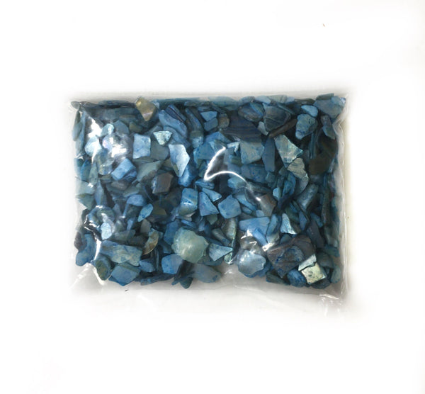 Choice of Crushed Blue or Tan Seashell Pieces, Shiny Polished Seashell Chips, Fairy Garden Landscaping
