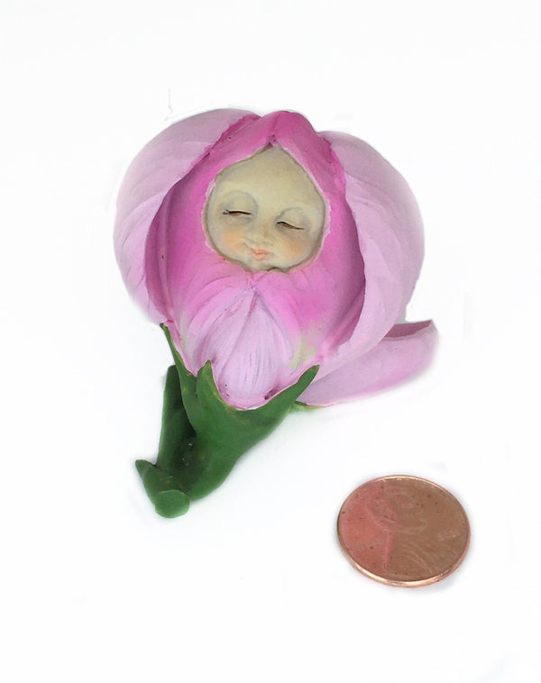Pink Flower Bud Baby, Baby Shower Cake Topper