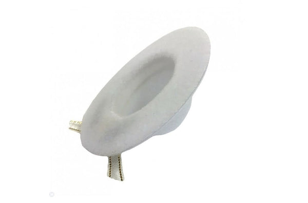 Miniature White Hat with Flowers, Dollhouse Hat with Yellow Flowers, Shadow Box Hat