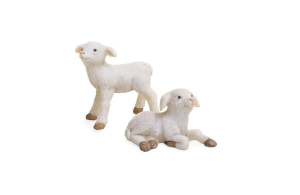 Miniature Pair of Sheep, Mother Sheep and Her Baby, Farm Animals, Sheep Cake Toppers