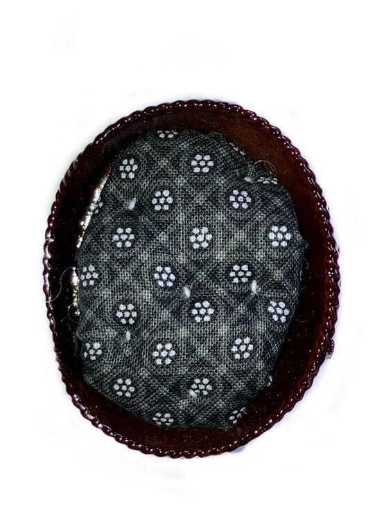 Dollhouse Bed for Cat or Dog, Miniature Pet Bed with Black and White Cushion