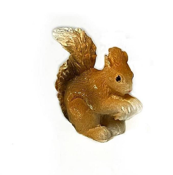 Micro Miniature Squirrel Figurine, 'Nutella' the Squirrel, Forest Animal Cake Topper