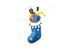 Miniature Blue Christmas Stocking, Decorated Resin Filled Holiday Stocking