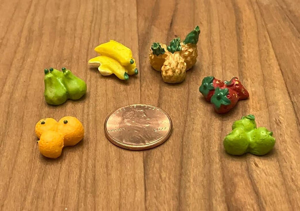 Dollhouse Miniature Fruit, Fruit for Miniature Bowl or Basket, Dollhouse Kitchen