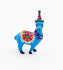 Miniature Blue Llama in a Party Hat, Party Llama Gift for Llama Collector, Llama Cake Topper