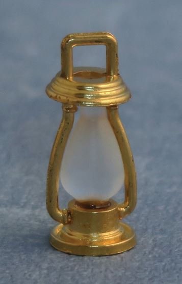 Miniature Brass Lantern, Dollhouse Light, Train Diorama , 1.25