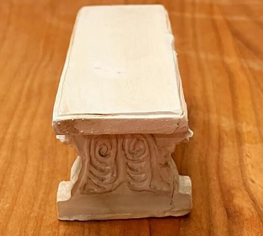 Miniature White Fairy Garden Bench, Resin Garden Seat, 1:12 Scale