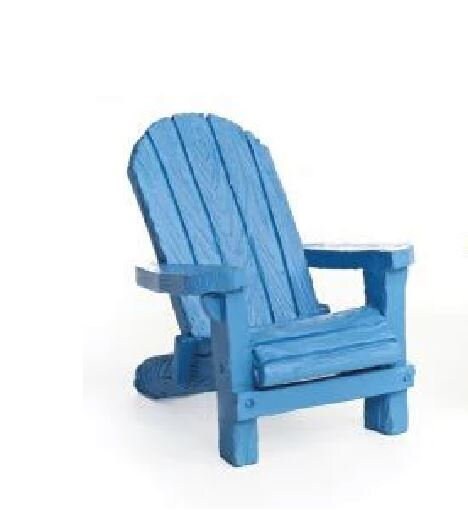 Miniature Blue Adirondack Chair, Fairy Garden Beach/Lake Chair, Fairy Garden Accessory