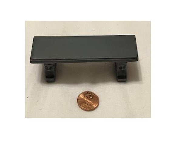 Miniature Gray Fairy Garden Bench, Resin Garden Seat, 1:12 Scale