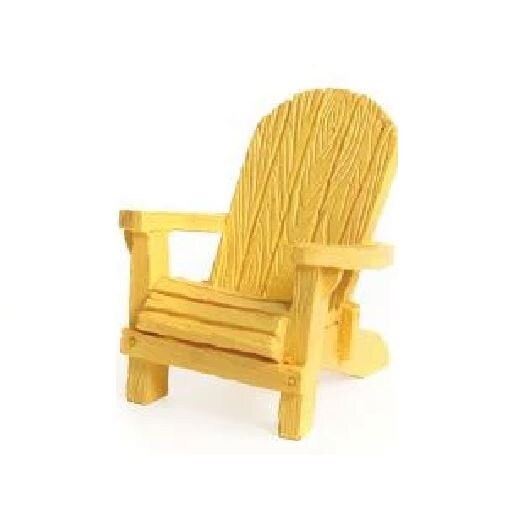 Miniature Yellow Adirondack Chair, Fairy Garden Beach/Lake Chair, Fairy Garden Accessory