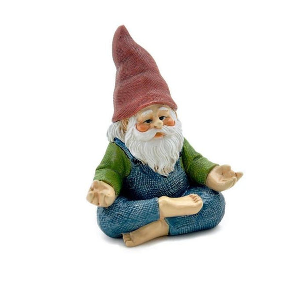 Gnome Practicing Yoga, Meditating Gnome, Gnomeste Fairy Garden Gnome