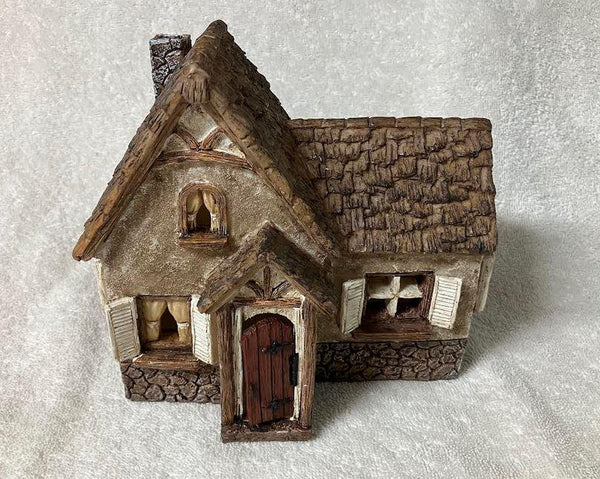 Miniature Tudor House, Fairy Garden House with Hinged Door, Forest House for Wee Folk, Birthday or Holiday Gift