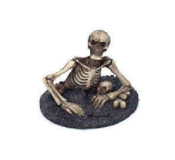 Miniature Skeleton in the Ground, Halloween Fairy Garden Miniature, Fall Party Deco, Halloween Cake Topper