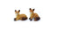 Pair of Miniature Foxes, Fairy Garden Animals, Animal Cake Topper