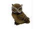 Miniature Brown Owl, 1" Owl Figurine, Gift for Owl Collector, Shadowbox Owl