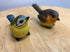 2 Miniature Colorful Resin Birds