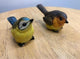 2 Miniature Colorful Resin Birds