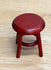 Miniature Red Stool, Dollhouse Red Wooden Stool, Miniature Stool