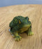 Miniature Green Frog with Yellow Eyes, Fairy Garden Frog, Frog Cake Topper