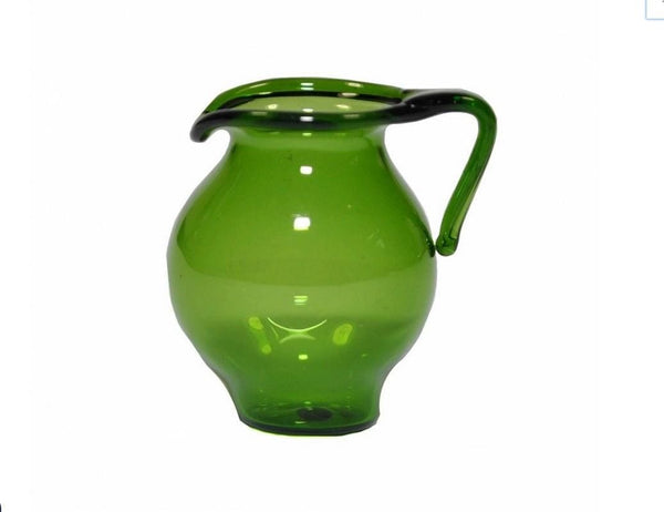 Dollhouse Green Glass Pitcher, Miniature Transparent Pitcher, Dollhouse Kitchen Supply