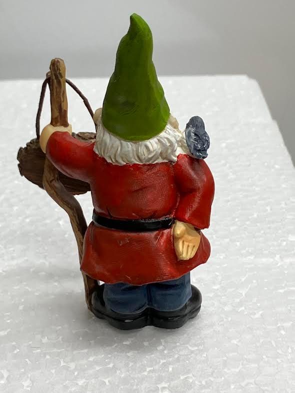 Fairy Garden Gnome with a Welcome Sign, 4