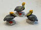 Miniature Grey and Orange  Pelican Figurine