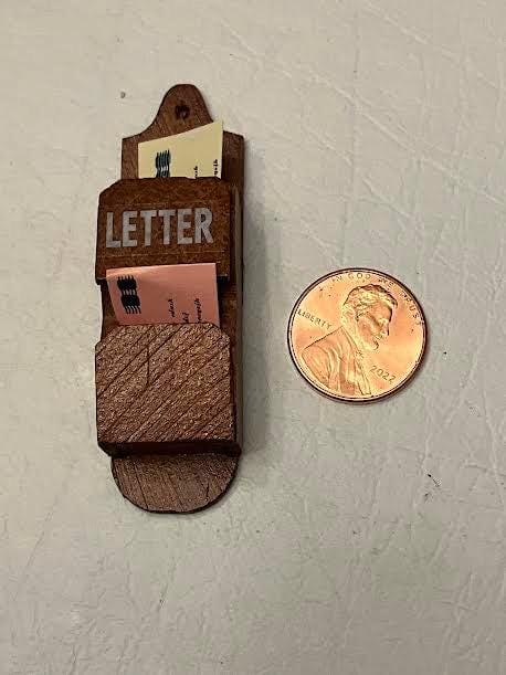 Dollhouse Miniature Wooden Letter Holder
