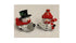 Miniature Pair of Holiday Snowmen