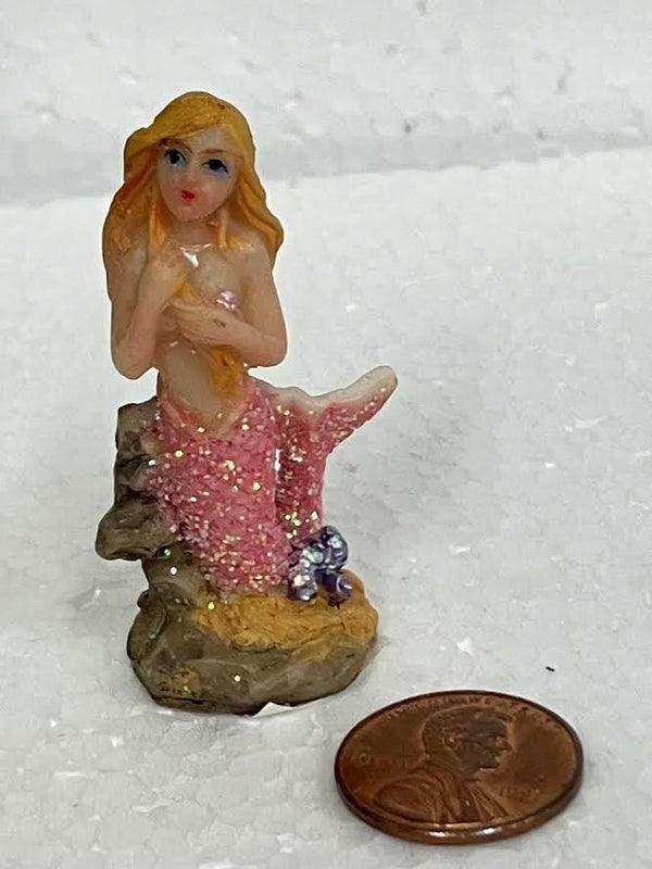 Micro Miniature Mermaid with a Pink Tail 2