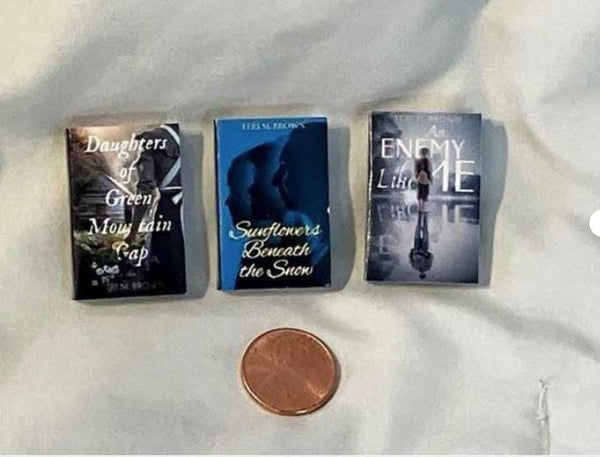 Set of 3 Titled Dollhouse Books 1:6 Scale