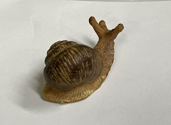 Miniature Brown Snail Figurine, Fairy Garden Snail