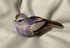 Miniature Artificial Purple White & Brown Bird on a Clip